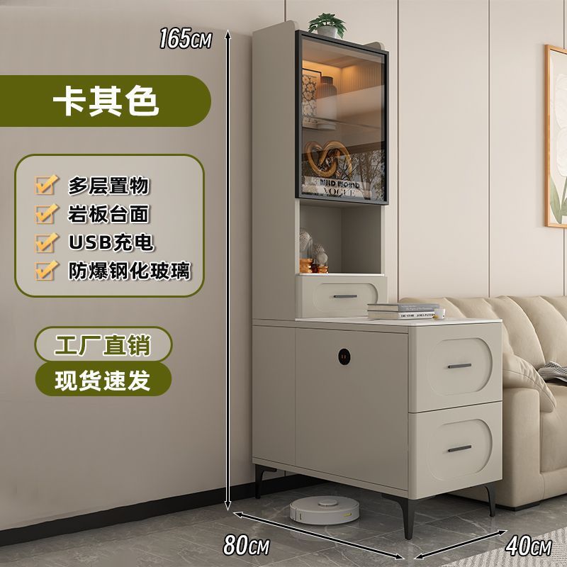 岩板沙发边柜收纳柜客厅家用角几柜置物架现代简约网红小茶几边几|undefined