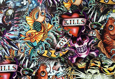 A Store Carpet Floor Mat: Avtomobil döşəmə paspasları - graffiti-04-5080cm