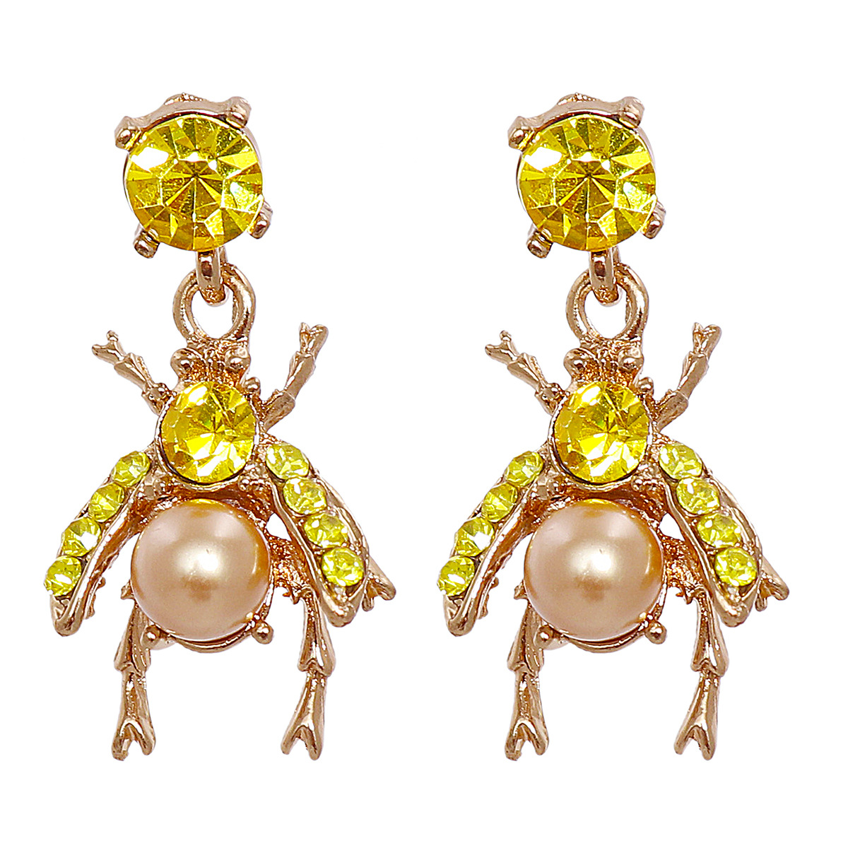 nouvelles boucles d39oreilles en diamant boucles d39oreilles insectes ressemblant  des abeilles bijoux de modepicture2