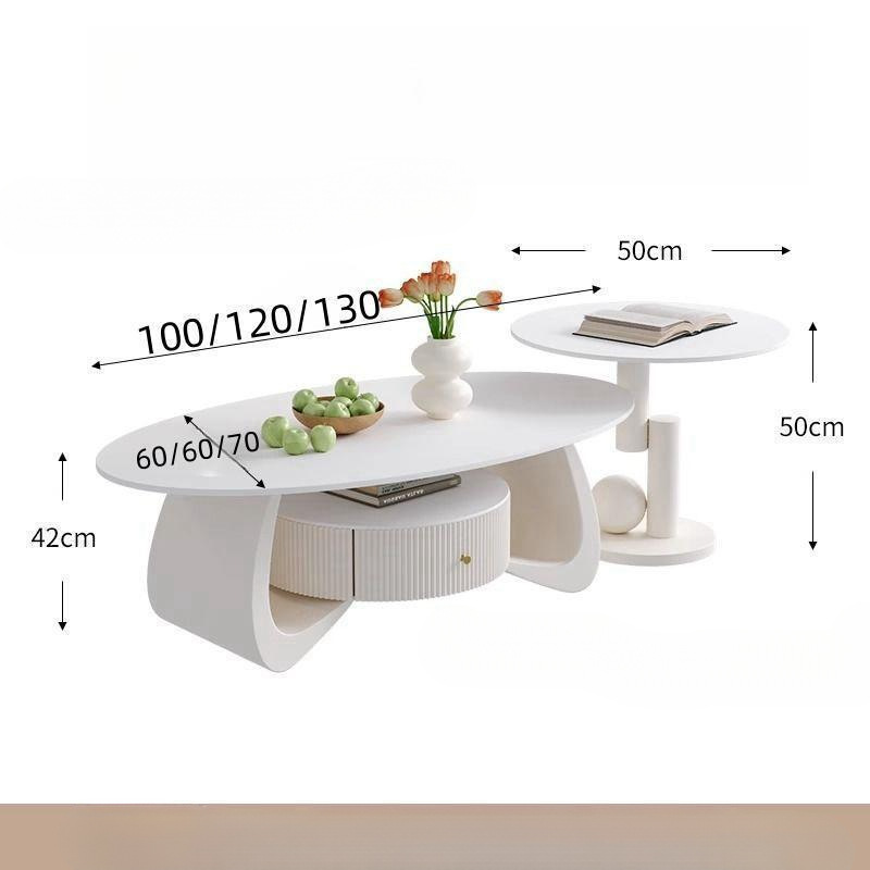 크림베이스 1개 + 순백색 테이블 상판, [조합] 100*60*42 + 사이드 테이블
