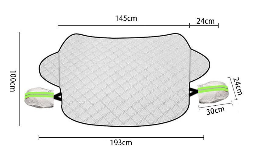 Thickened Anti-freeze Sunshade – Qìchē Car snow shield - elastic-with-ears