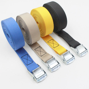 Thickened Tighting Belt Nylon Webbing Press Buckle Stainless Steel Tighting Belt Fixed Binding Belt Simple Cargo Baling Belt