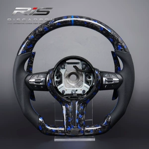 BMW Döyülmüş Karbon Fiber Mavi Bəzəkli Sükan F30F10F11F15F16F20F25F48F01E70
