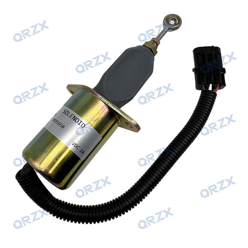 挖掘机配件6CT发动机熄火电磁阀 康明斯3935650/24V  3935649/12V