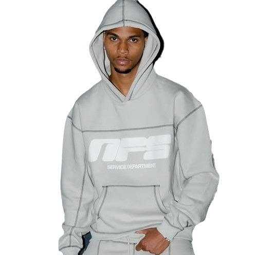 2023 nuevo Otoño e Invierno estilo europeo y americano carta línea de costura estilo de moda calle suéter con capucha