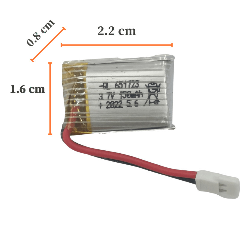 Factory direct sales 3.7V150mAh lithium battery FX620 lithium battery model aircraft Special with protection board overshoot protection