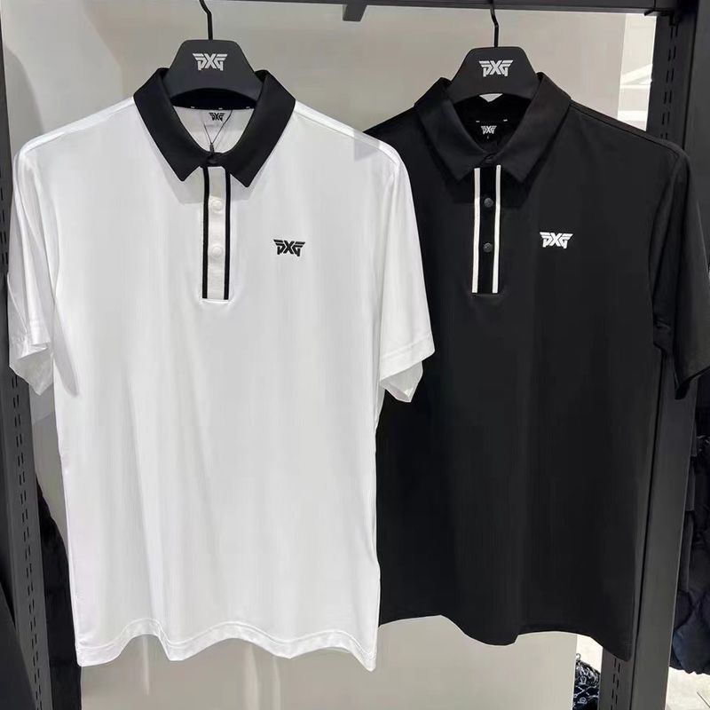 Summer New Golf Clothing Men's Short-Sleeved T-Shirt Elastic Quick-Drying Sports Moisture-Absorbent Breathable Polo Shirt Jersey