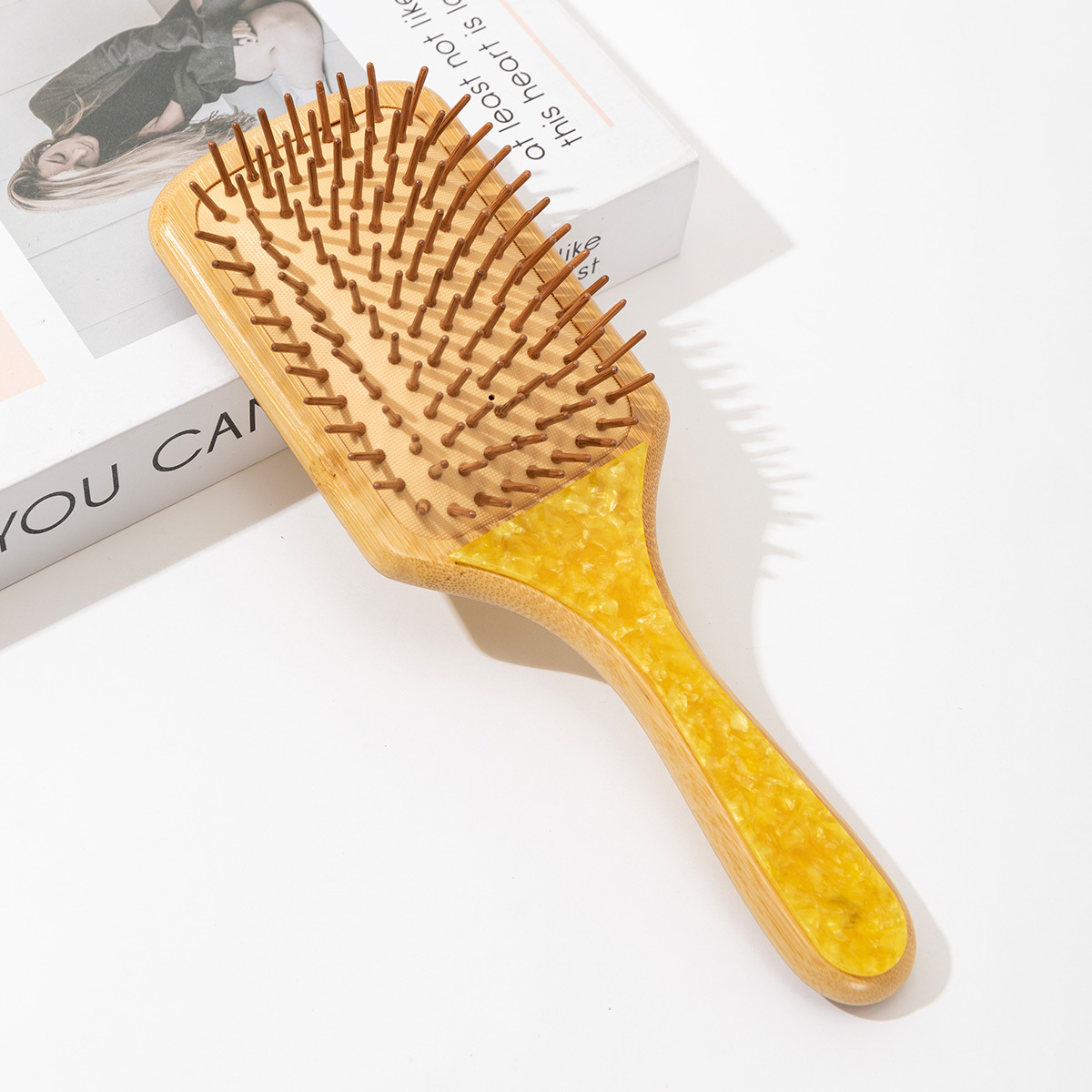 Comercio exterior transfronterizo nuevo parche de ácido acético natural Nan bambú cojín de aire de masaje peine de cabello sin cabello de prevención de desprendimiento de cabello