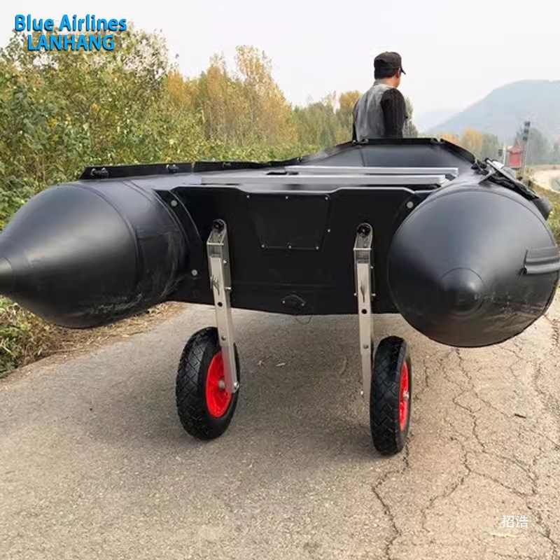 Inflatable Boat Trailer Wheels Rubber Boat Simple Small Trailer Boat Tow Wheel Boat Wheel Bracket