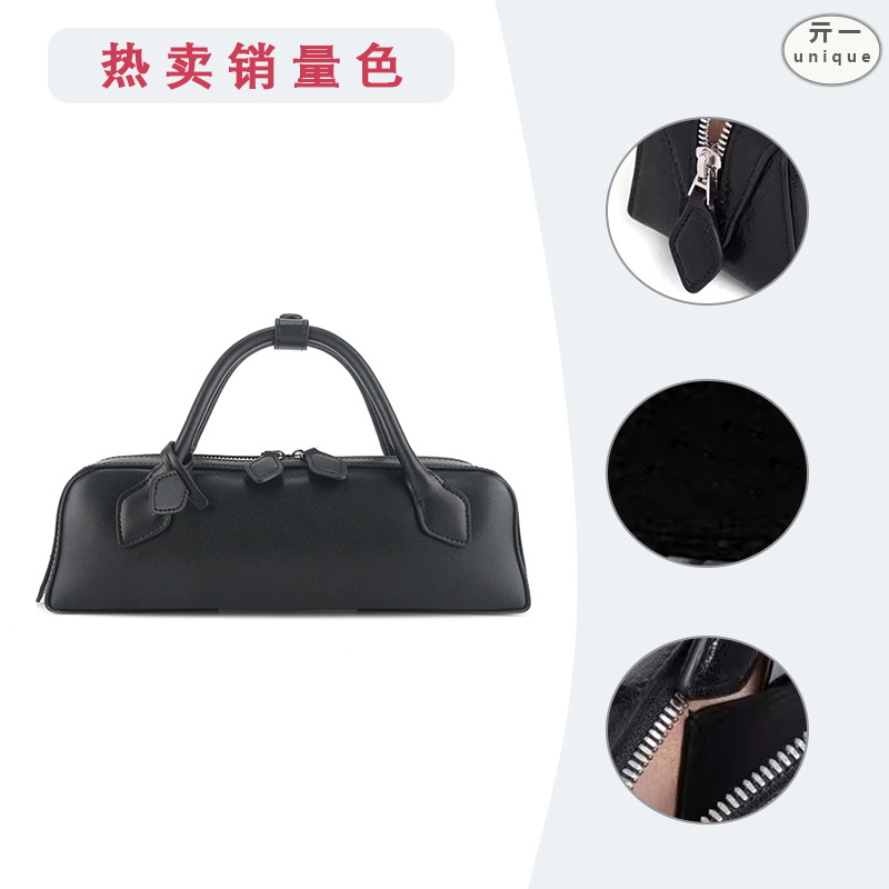 ALAI bolso de salchicha portátil de piel de vaca de nicho bolso de palo mágico de alta gama 2025 nuevo bolso retro de moda de todo fósforo