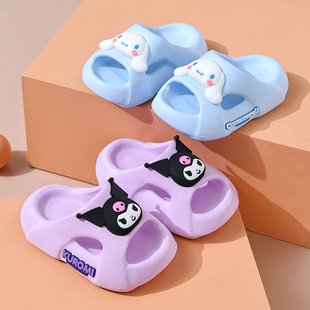 genuine goods authorized Sanrio children's slippers girls summer soft bottom non-slip wear-resistant children's card one-word slippers