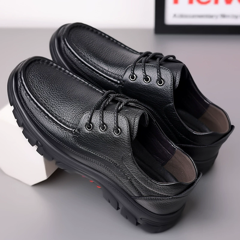 Мужская обувь кожаная бизнес повседневная кожа одна педаль мужская одежда мягкая подошва