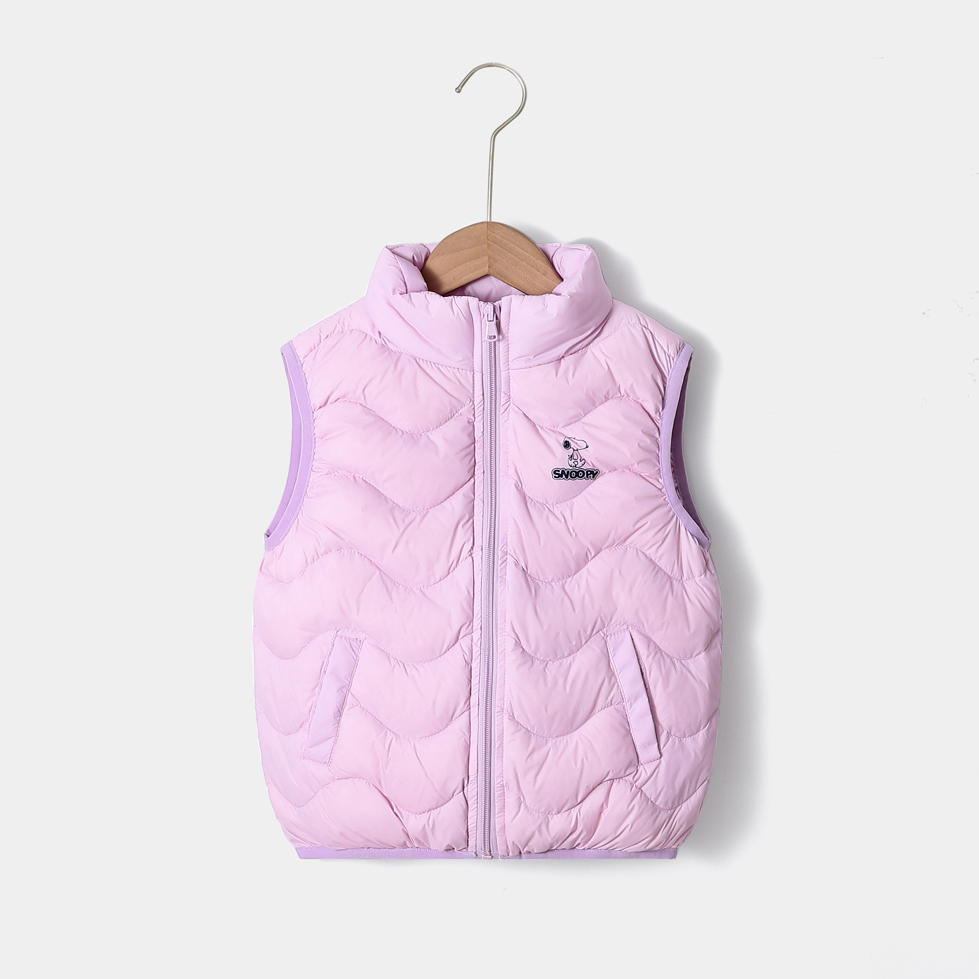 2024 nuevo estilo coreano de los niños abajo chaleco 90 pato blanco abajo collar abajo chaleco niñas chaleco invierno desgaste exterior