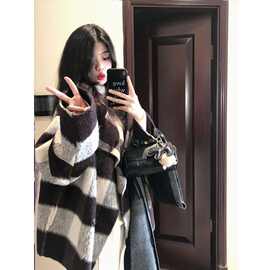 短款格子毛呢大衣女2025冬季新款高级赫本风休闲气质加厚呢子外套