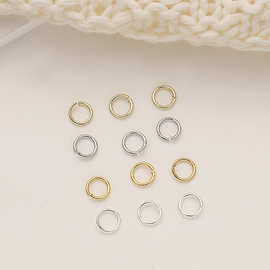 铜电镀真金18k包金保色开口圈diy项链手工饰品材料手链收尾连接圈