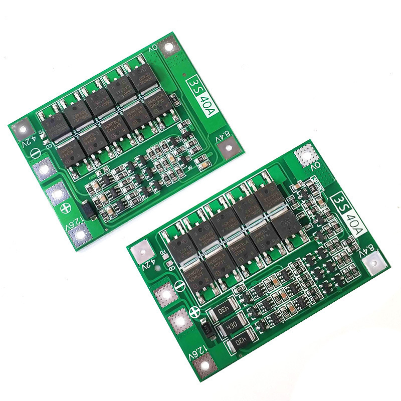 3串11.1V 12.6V 18650 锂电池保护板 带均衡 可启动电钻 40A电流