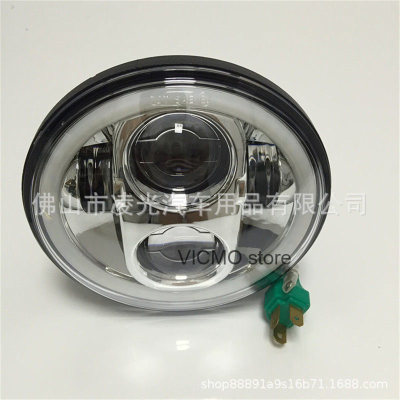 Harley-Benda 250 Headlight 5.75inch Led Angel Eye Modified Headlight Assembly Wrangler Motorcycle Headlight