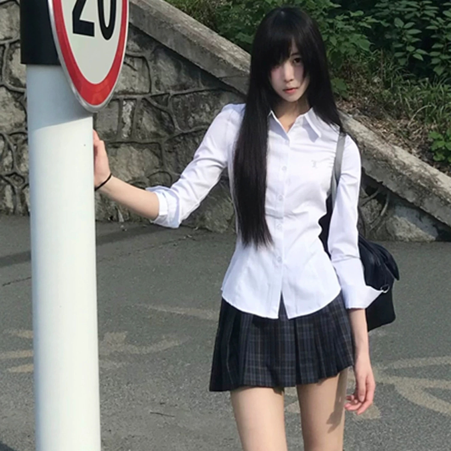 Original Design by Hua Qianzhu: Xiaozhichuan Shirt, School-Style Multi-Color Waist-Cinching Long-Sleeve and Short-Sleeve Jk Uniform Versatile Top