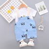 Summer summer clothing, set for boys, children's overall for leisure, 2021 collection, western style, children's clothing, Korean style, with short sleeve