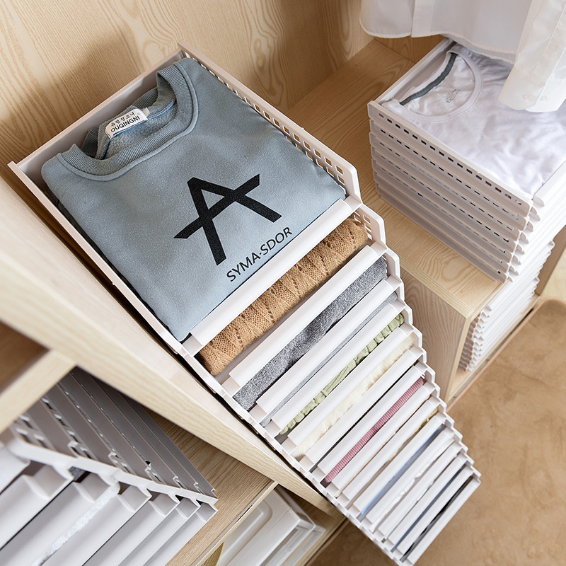 Stackable Clothes Rack Storage Drawer-Type Plastic Box Extra-Large Multi-Layer Organizer Wardrobe Organizer Factory Direct Storage