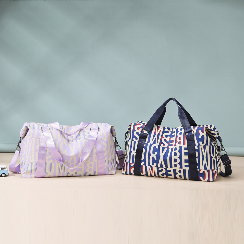 Carta impresa portátil de gran capacidad bolsa de viaje de mujer nueva bolsa de viaje corto transfronteriza bolsa de moda bolsa de gimnasio