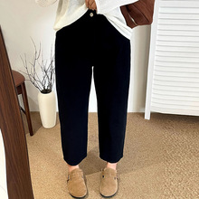 大码女装弹力宽松直筒裤女2025秋款胖mm高腰显瘦遮胯老爹裤NK1008