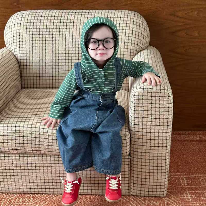 女童牛仔背带裤2025秋季新款儿童洋气休闲裤男女宝宝大口袋长裤子|undefined