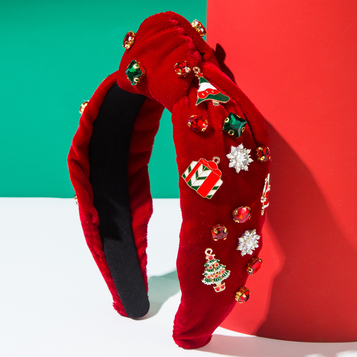 Neues Weihnachts-Flanell-Legierungs-Geschenkset: Elch-Weihnachtsbaum-Stirnband, festliche Party-Haaraccessoires – Detail 6