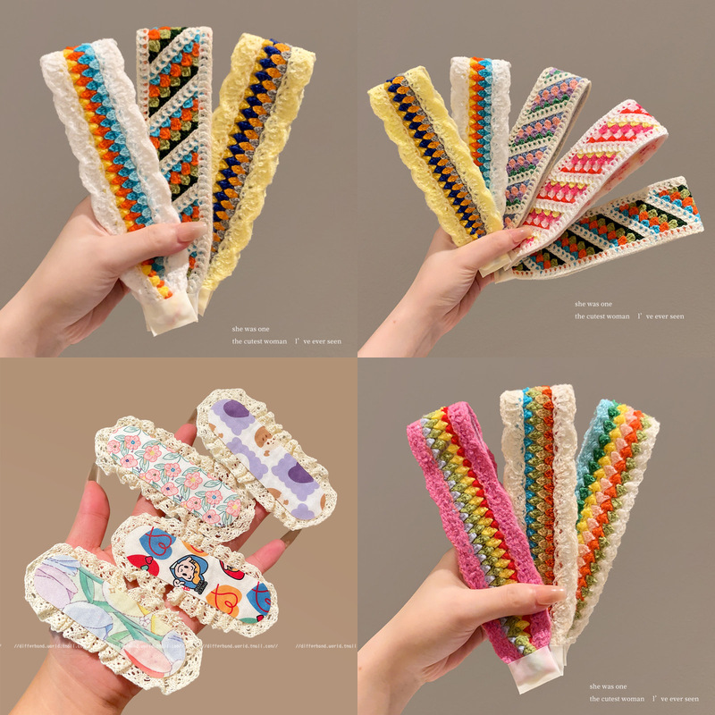 Spring and summer hair tidying magic tape, cute children's bangs sticker, high-end cartoon hair sticker, dopamine headband