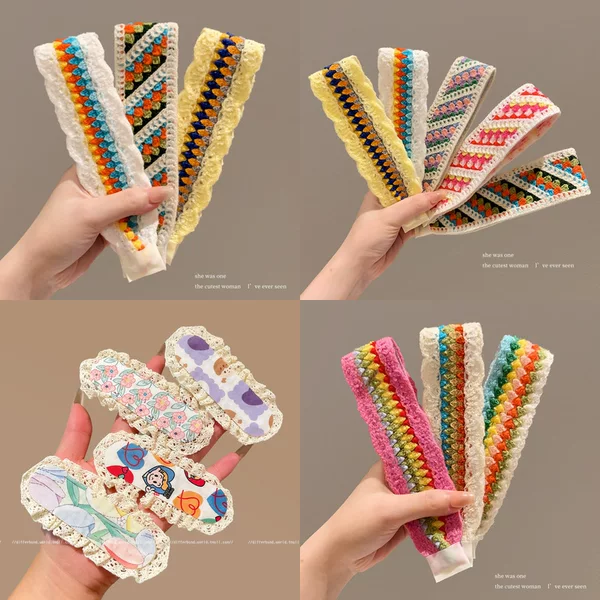 Spring and summer hair tidying magic tape, cute children's bangs sticker, high-end cartoon hair sticker, dopamine headband