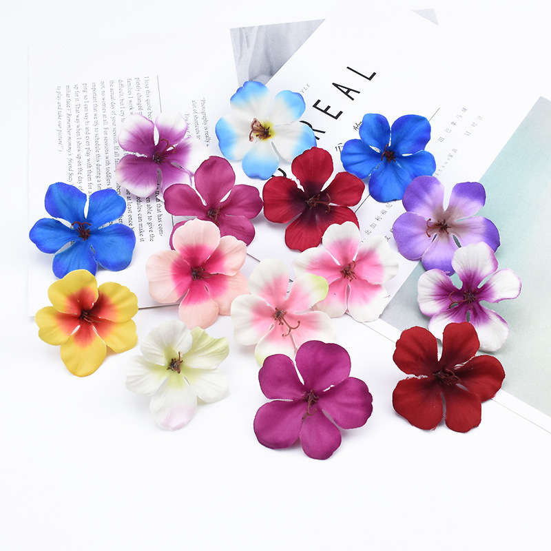 인공 꽃 머리 난초 인공 꽃 홈 웨딩 장식 DIY 체리 자수 국경 제조 업체 도매