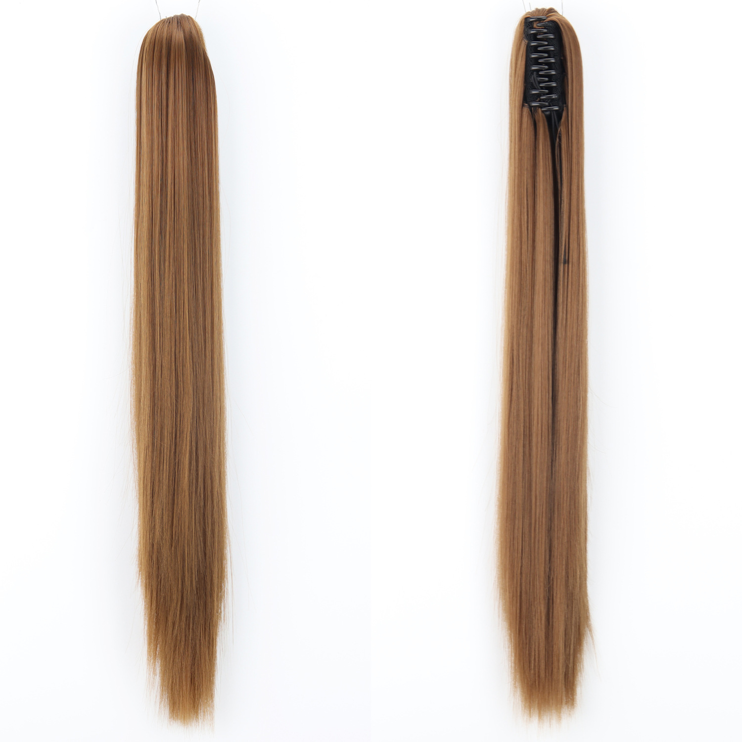 Dugi ravni sintetički rep s kopčom za kosu_voghion.com