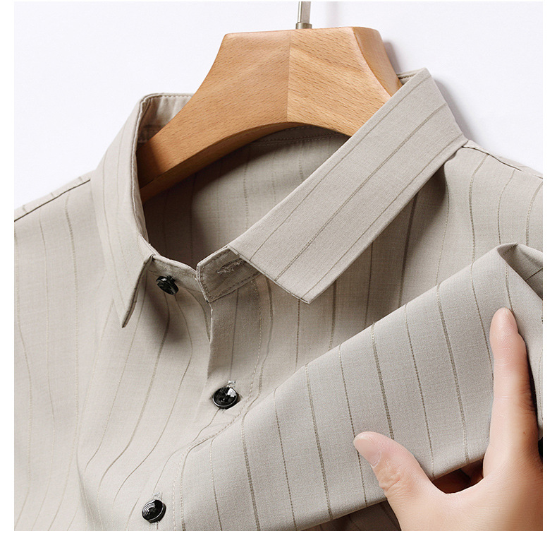 Camicia elegante uomo manica lunga traspirante no stiro_voghion.com