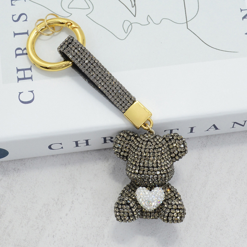 복숭아 하트 베어-블랙