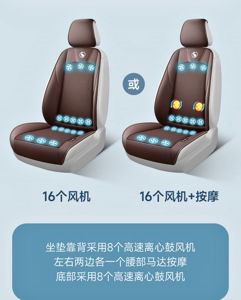 汽车通风坐垫夏季汽车座椅套半包靠背凉垫车载座垫货车五菱宏光用详情22