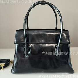 miu家25秋冬中古手提包通勤百搭斜挎包复古托特包牛皮小公文包