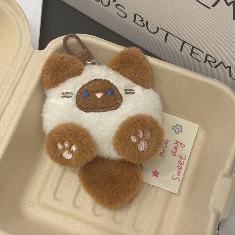 人気のかわいいぬいぐるみペンダント猫ソフトロングテールキーホルダーガールフレンドバッグペンダントアクセサリー|undefined