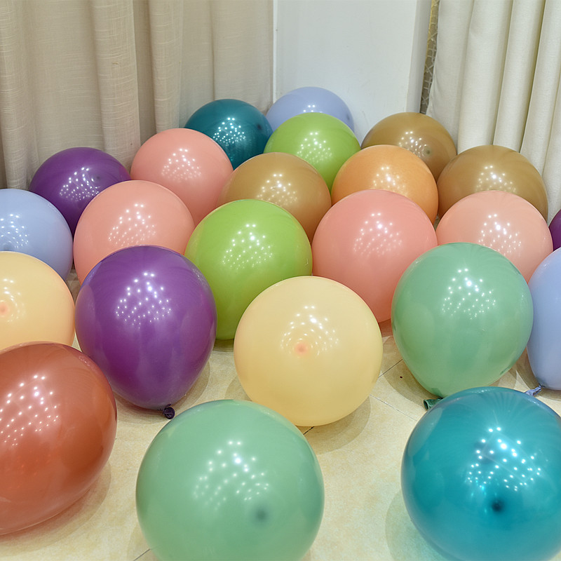 복고색 라텍스 풍선 10인치 1.5g 100개입 파티 장식 생일 결혼식 풍선