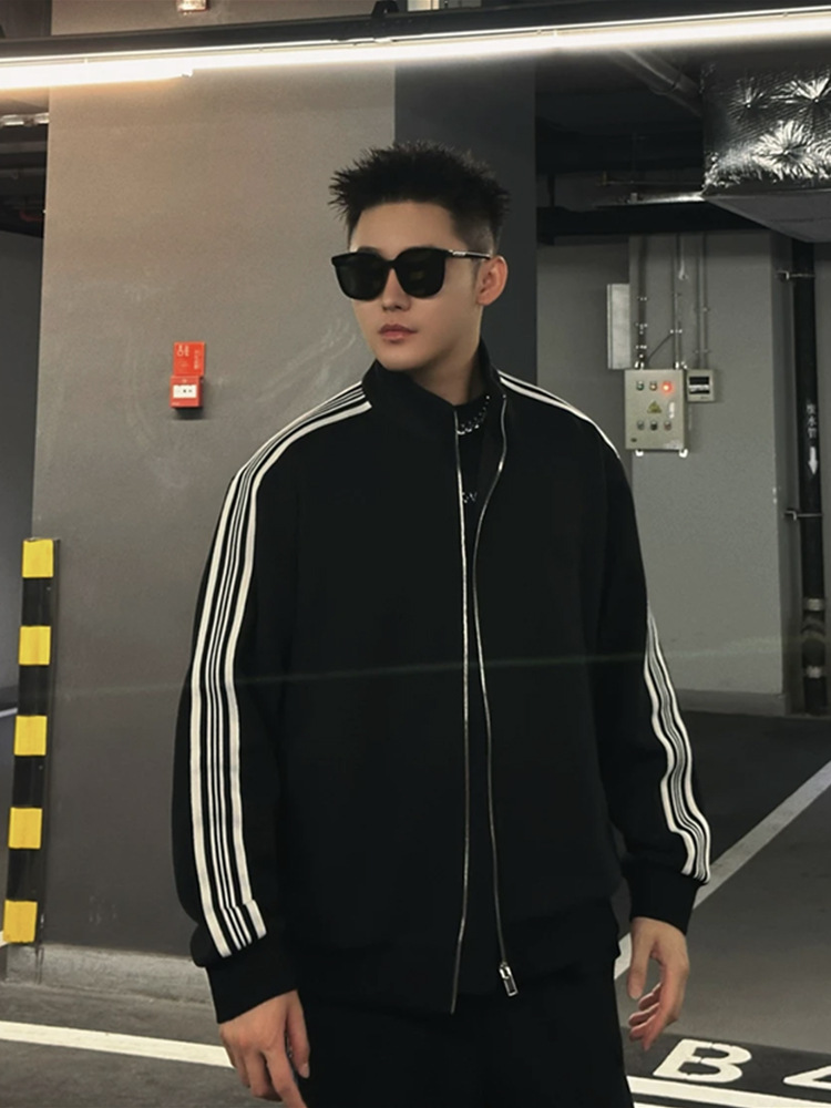 가을과 겨울 남자 올 매치 스포츠 레저 세트 패션 커플 느슨한 투피스 청소년 패션 리본 세트