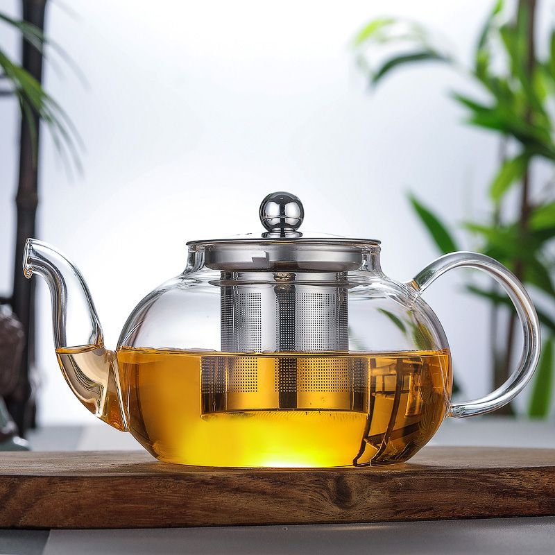 玻璃茶壶加厚耐热花茶壶不锈钢过滤家用煮茶壶烧水壶功夫茶具套