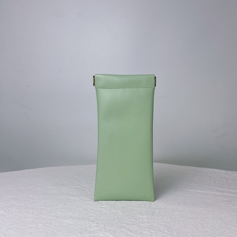 Bolsa de almacenamiento de gafas Gafas de sol portátiles antipresión Gafas de sol Cerrado automático Caja de almacenamiento de metralla Bolsa de almacenamiento de ojos Mujer