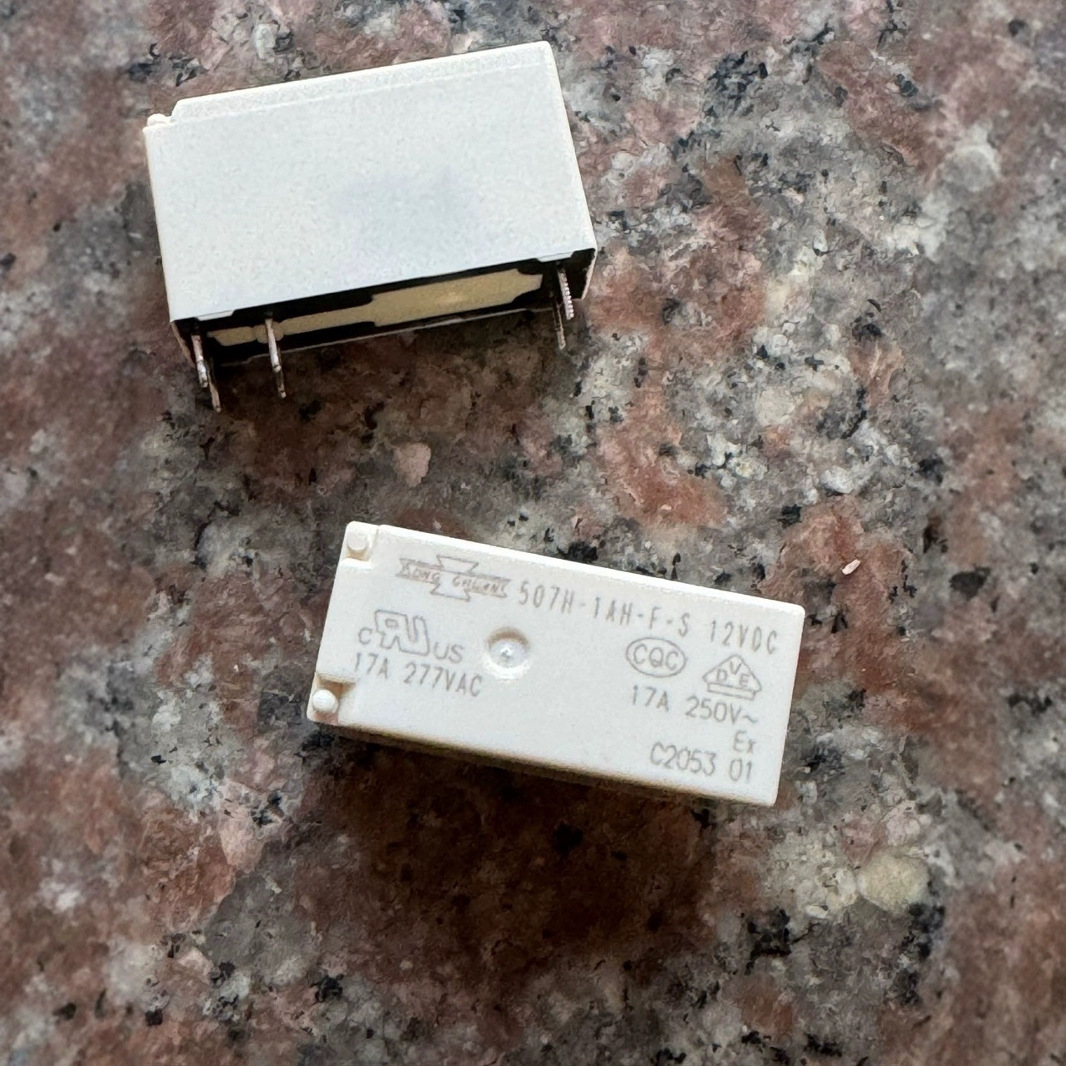 507H-1AH-F-S-12VDC 原装松川继电器 17A 277VAC 6脚全新 17A250V