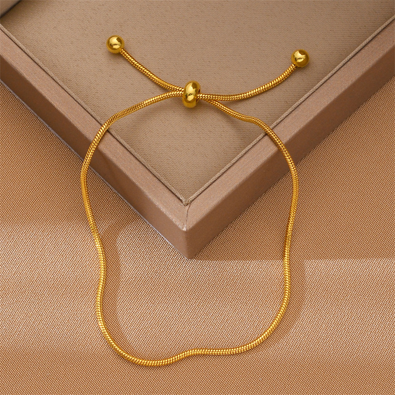 Bracelets Classification 1 Piece Quantity Real Gold Plated Geometric 304 Stainless Steel Fashion Waterproof Non Tarnish Bracelets