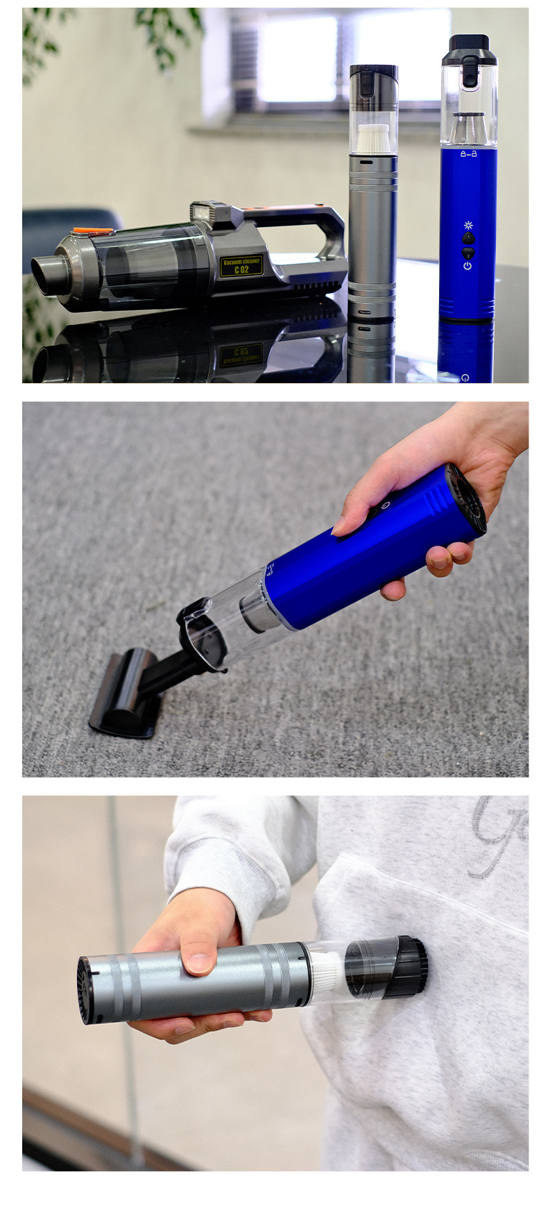 2026 New Model Car Vacuum Cleaner with Super Powerful Suction, Handheld Small Wireless Vacuum Cleaner for Car and Home Use