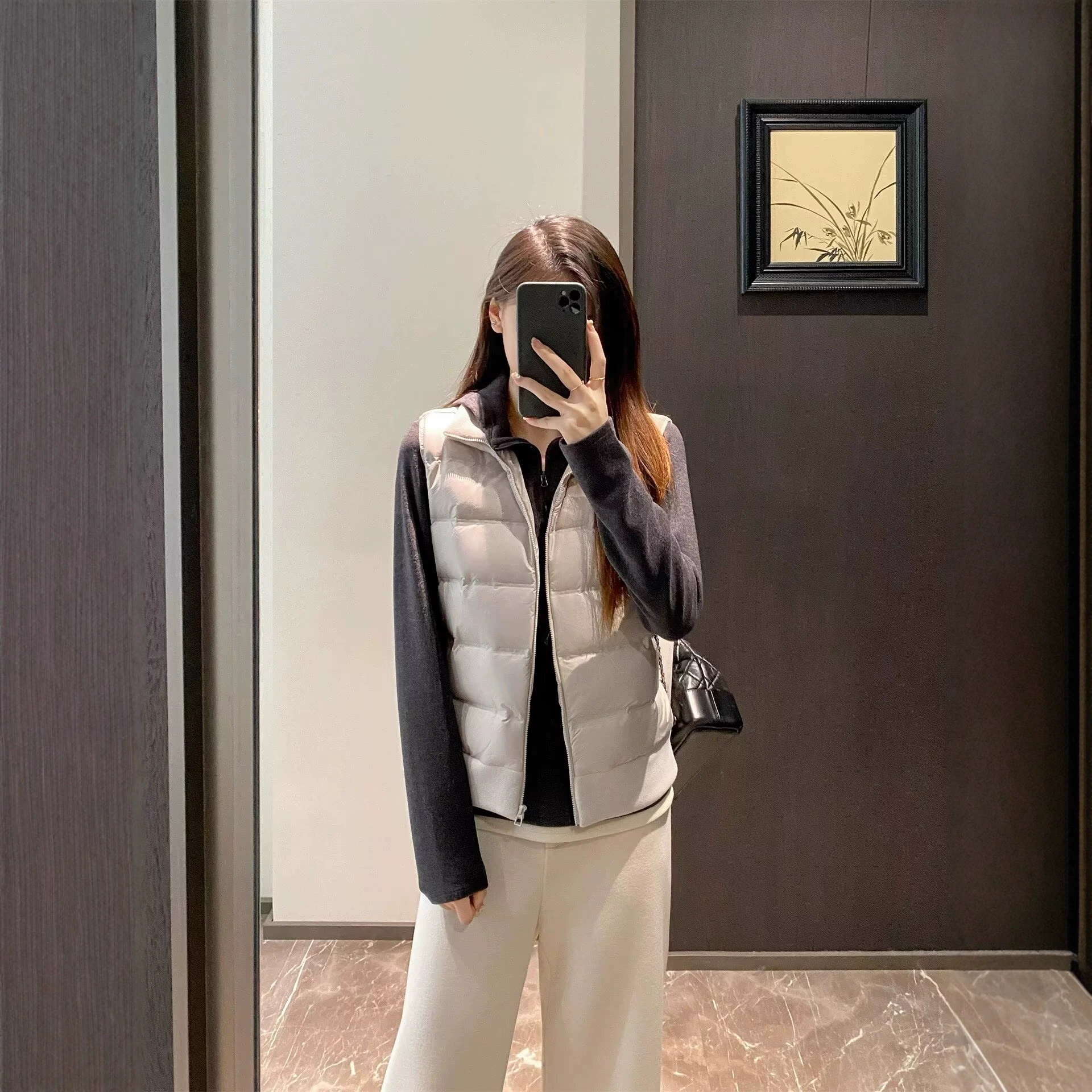 Golden velvet vest, light and thin down jacket, thin liner, duck down