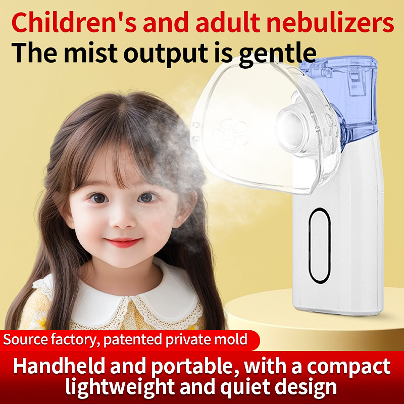 Electric Mesh Medical Nebulizer, Handheld and Portable, Fine Mist Atomization, for Home Use by Adults and Children