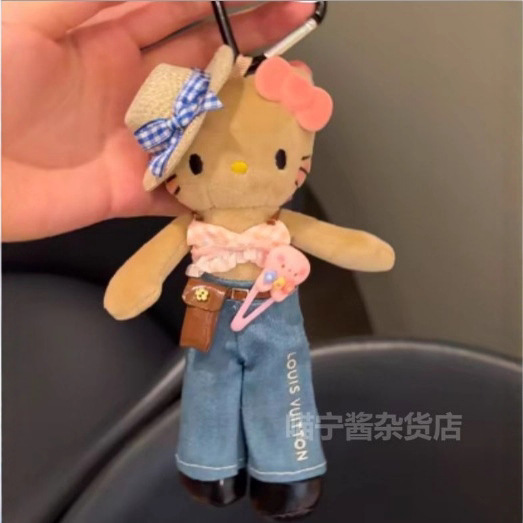 超人気の長い脚のホットガールこんにちは黒猫漫画少女かわいいぬいぐるみキーホルダー装飾装飾品ギフト|undefined