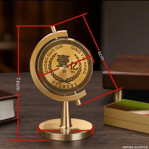 Brass 100 million small goal turning ornaments transfer time to run ornaments office desktop crafts