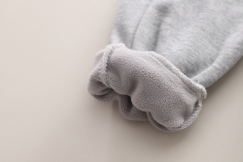 Conjunto de 3 piezas de ropa de invierno con dibujos animados, de terciopelo grueso, para bebé de un año, a la moda_voghion.com