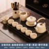 Beige Ru kiln kettle with 11 lids + tea ceremony + static tea tray
